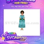 Free Smiling Mirabel Free Turquoise Dress Encanto Disney Free SVG - Instant Download