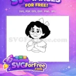 Free Mirabel Glasses Free Clasped Hands Encanto Disney Free SVG - Instant Download