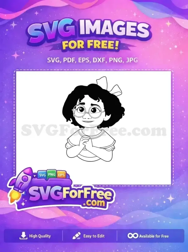 Free Mirabel Glasses Free Clasped Hands Encanto Disney Free SVG Free Mirabel Glasses Free Clasped Hands Encanto Disney Free SVG