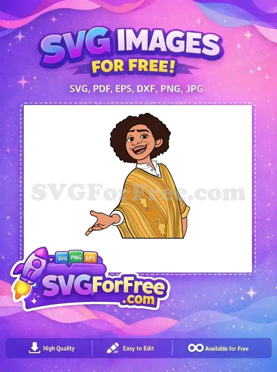 Free Happy Camilo Free Colorful Poncho Encanto Disney Free SVG