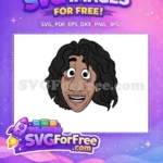 Free Happy Smiling Bruno Free Dark Haired Encanto Disney Free SVG - Instant Download