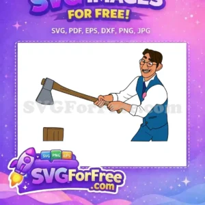 Free Agustin Madrigal happy axe Free blue vest Encanto Disney Free SVG