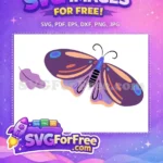 Free Vibrant Purple Butterfly Free Whimsical Peach Wings Encanto Disney Free SVG - Instant Download