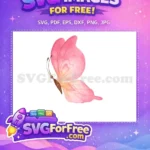 Free Pink Watercolor Free Magical Butterfly Wings Encanto Disney Free SVG - Instant Download