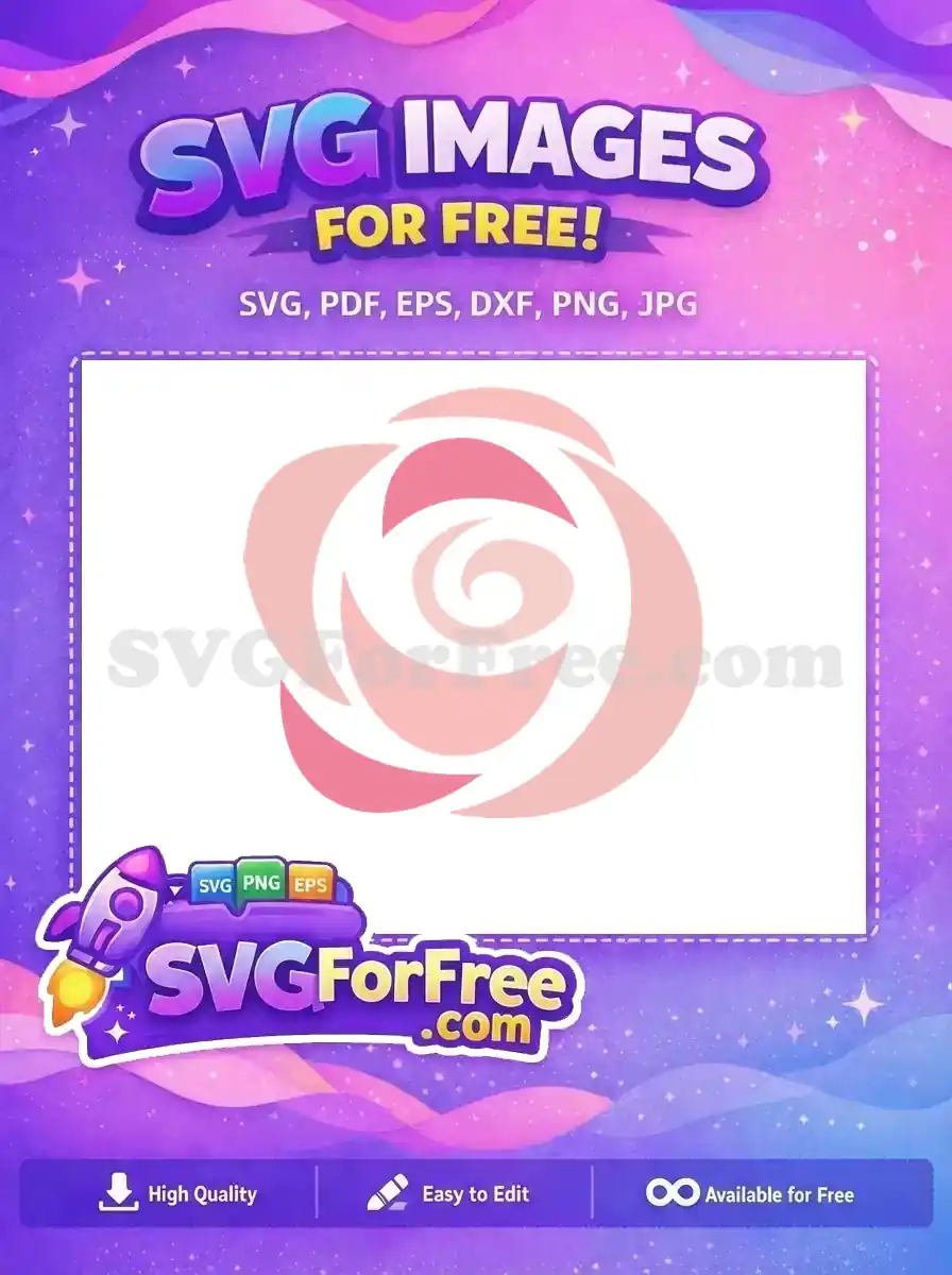 Free Pink Rose Petals Free Swirl Design Encanto Disney Free SVG