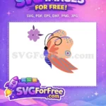 Free Peach Blue Butterfly Free Purple Flower Encanto Disney Free SVG - Instant Download