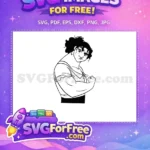 Free Luisa Strong Bicep Free Determined Expression Encanto Disney Free SVG - Instant Download