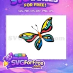 Free Colorful Butterfly Wings Free Abstract Vibrant Design Encanto Disney Free SVG - Instant Download