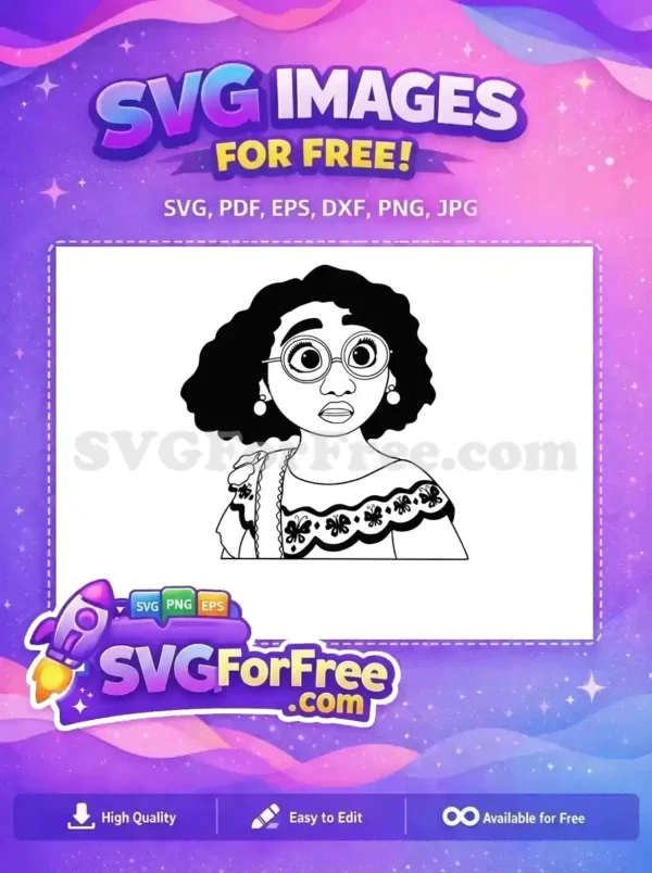 Free Surprised Mirabel Madrigal Free Round Glasses Encanto Disney Free SVG Free Surprised Mirabel Madrigal Free Round Glasses Encanto Disney Free SVG