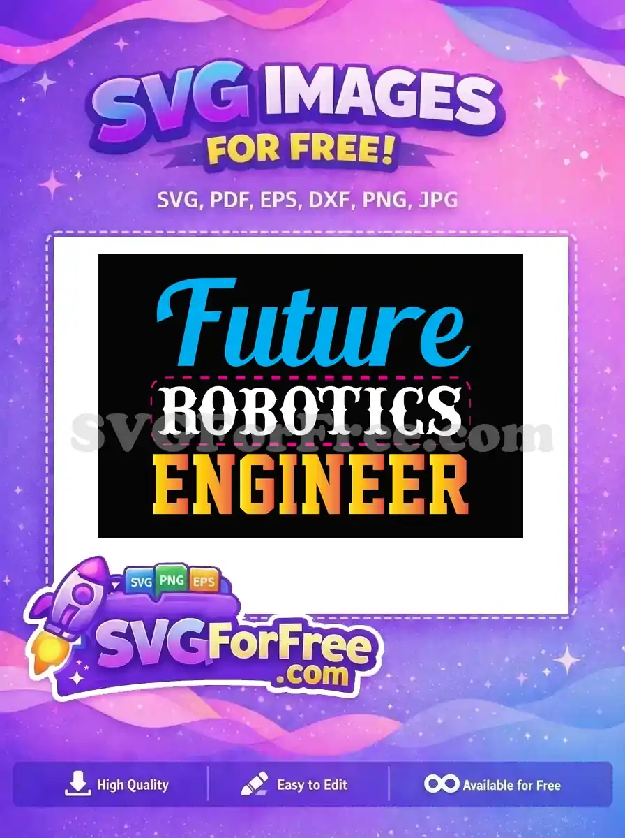 Free Blue Future Free White Pink Robotics Engineer Free SVG