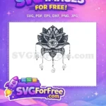 Free White Free Intricate Floral Evil Eye Mandala Free SVG - Instant Download