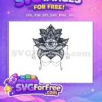 Free White Mystical Eye Free Dark Mandala Evil Eye Mandala Free SVG - Instant Download