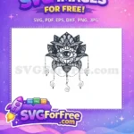 Free White Evil Eye Free Mystical Mandala Protection Free SVG - Instant Download