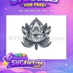 Free White Evil Eye Free Intricate Dark Mandala Spiritual Gaze Free SVG - Instant Download