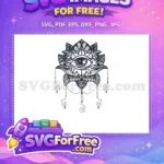 Free Evil Eye Free Mandala Lotus Spiritual Art Free SVG - Instant Download