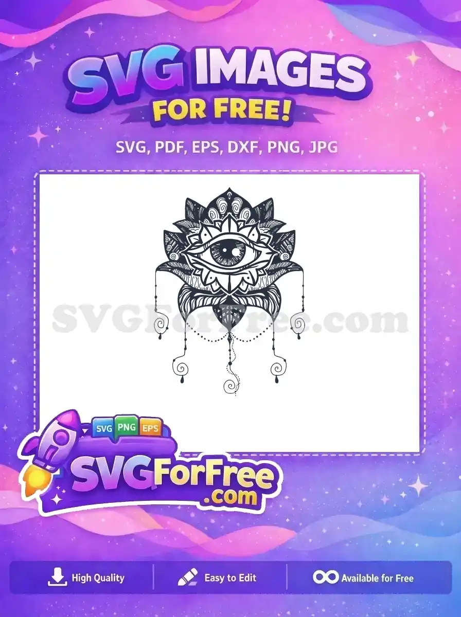Free Evil Eye Free Mandala Lotus Spiritual Art Free SVG