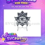 Free White Evil Eye Free Intricate Mandala Protective Amulet Free SVG - Instant Download