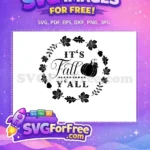 Free Autumn Wreath Free Pumpkin Text FALL Shirt Free SVG - Instant Download