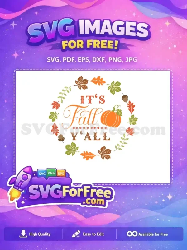 Free Pumpkin Leaves Free Fall Y'all Shirt Free SVG