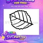 Free Wavy Edge Leaf Free Autumn Outline Design FALL Shirt Free SVG - Instant Download