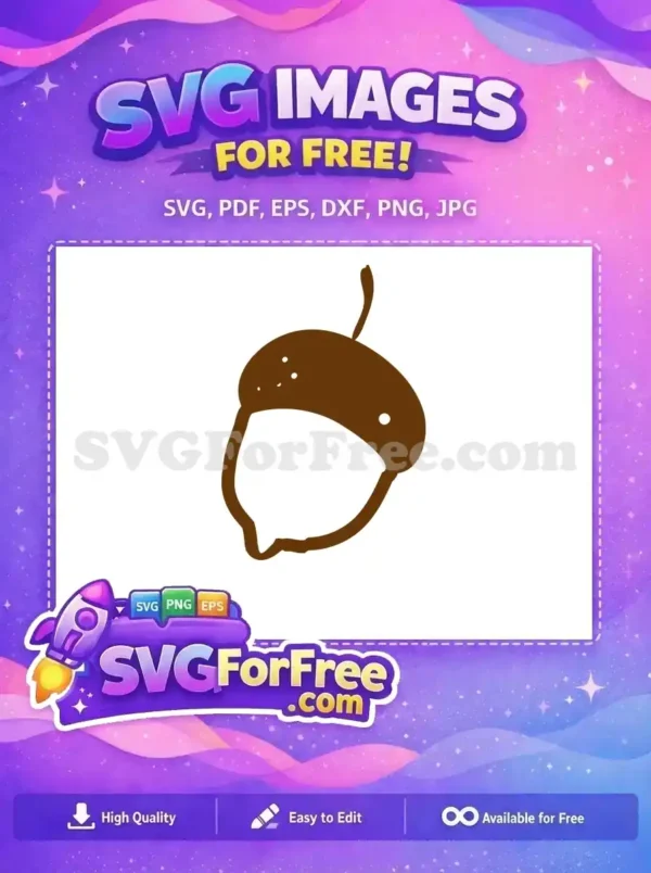 Free Brown Acorn Free Cute Fall Autumn Shirt Design Free SVG