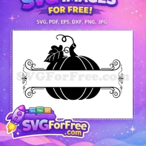 Free black pumpkin leaf Free scroll banner Fall Shirt Free SVG