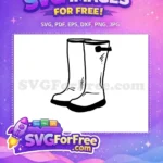 Free Classic Rain Boots Free Autumn Weather Footwear FALL Shirt Free SVG - Instant Download