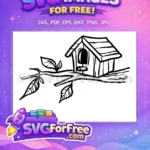 Free Cute Birdhouse Free Autumn Branch FALL Shirt Free SVG - Instant Download