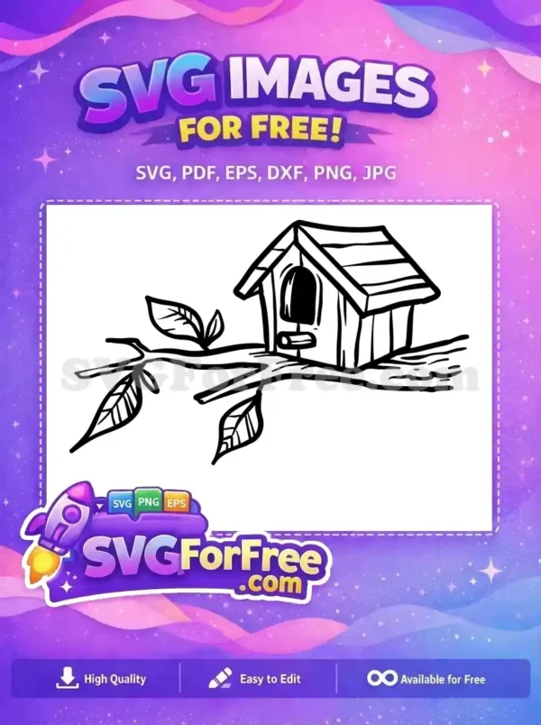 Free Cute Birdhouse Free Autumn Branch FALL Shirt Free SVG