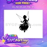 Free Tinkerbell Free Flying Fairy Quotes Silhouette Free SVG - Instant Download