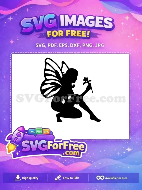Free Elegant Fairy Silhouette Free Holding Rose Fairy Quotes Free SVG Free Elegant Fairy Silhouette Free Holding Rose Fairy Quotes Free SVG