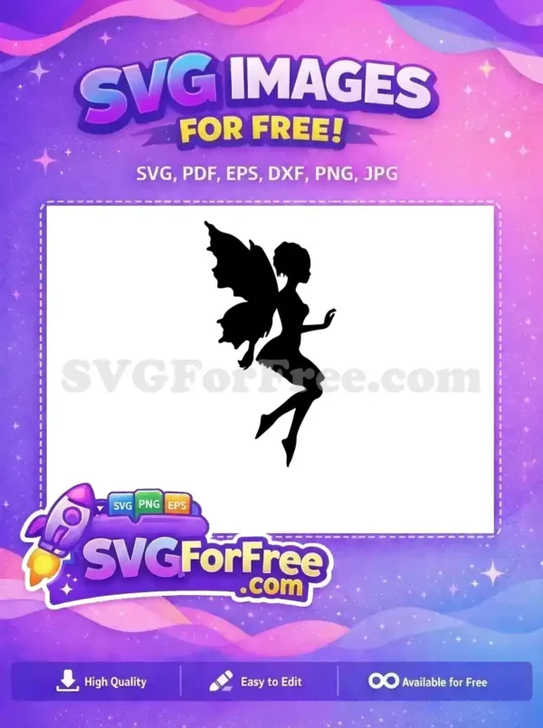 Free Elegant Fairy Silhouette Free Magical Quotes Fantasy Free SVG