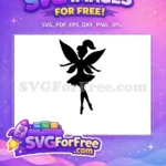 Free Elegant Black Silhouette Free Magical Tinkerbell Fairy Quotes Free SVG - Instant Download