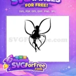 Free Tinkerbell Silhouette Free Flowing Dress Wings Fairy Quotes Free SVG - Instant Download