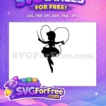 Free elegant flying fairy Free magic wand silhouette Fairy Quotes Free SVG - Instant Download