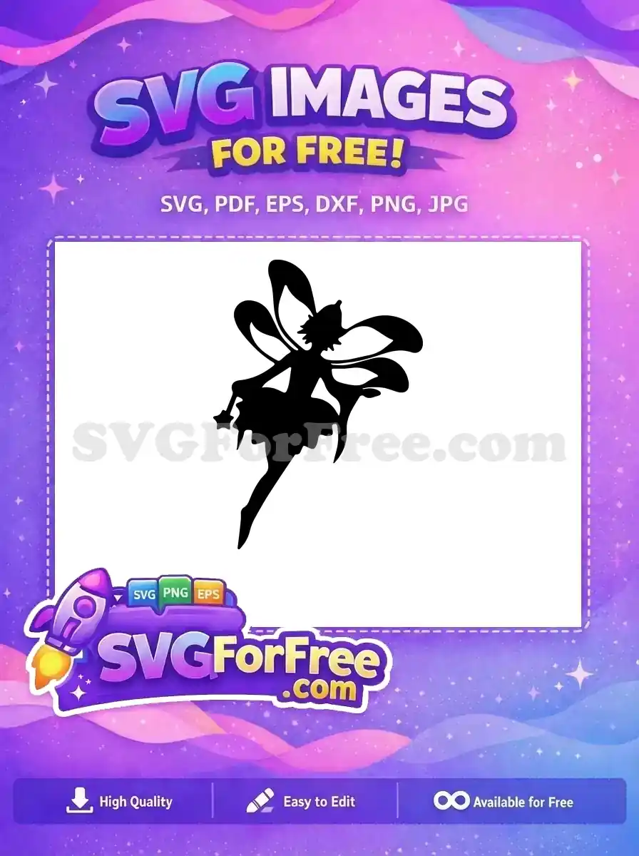 Free flying Free magical Fairy Quotes Silhouette Free SVG
