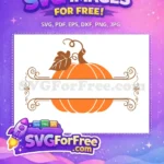 Free Orange Pumpkin Free Frame Fall Thanksgiving Quotes Free SVG - Instant Download