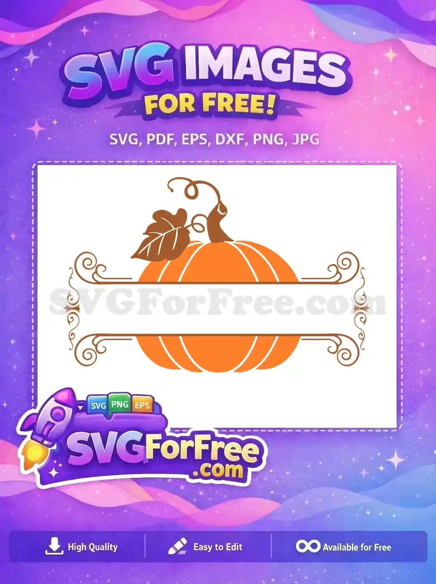 Free Autumn Pumpkin Free Scroll Frame Thanksgiving Quotes Free SVG