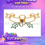 Free Banner Free Acorns Holly Fall Thanksgiving Quotes Free SVG - Instant Download