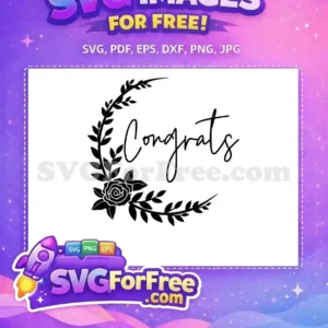 Free Black Script Congrats Free Floral Rose Wreath Fall Thanksgiving Free SVG Free Black Script Congrats Free Floral Rose Wreath Fall Thanksgiving Free SVG