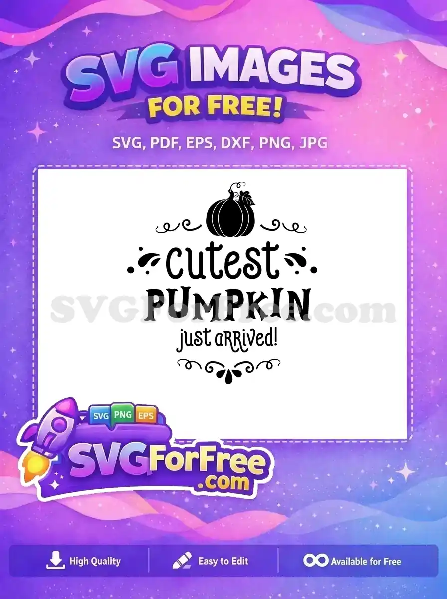 Free Cute Pumpkin Baby Announcement Free Decorative Fall Quote Thanksgiving Free SVG