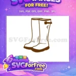 Free Brown Rain Boots Free Buckled Garden Fall Thanksgiving Free SVG - Instant Download
