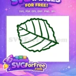 Free Green Leaf Free Wavy Outline Fall Thanksgiving Quotes Free SVG - Instant Download