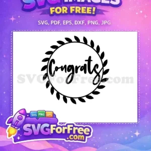 Free Black Congrats Script Free Wreath Fall Thanksgiving Free SVG
