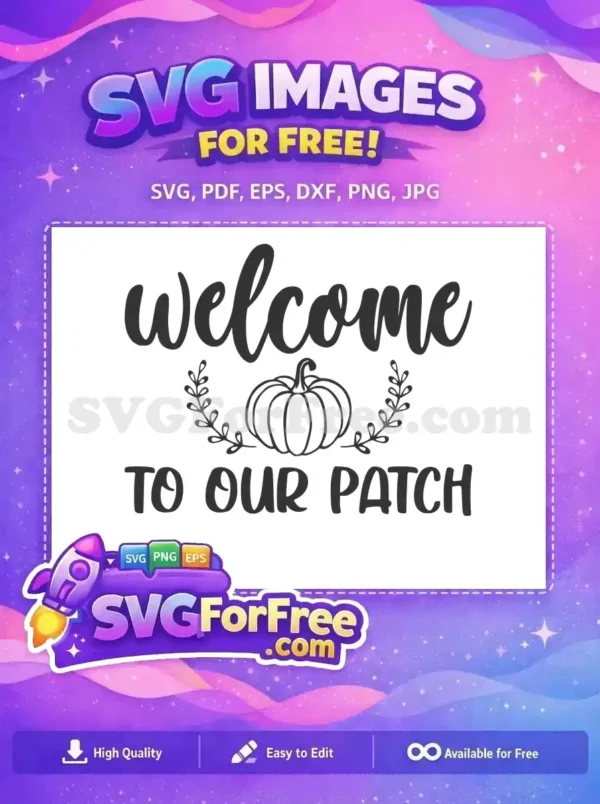 Free Welcome-Script Free Pumpkin-Leaves Fall Thanksgiving Quote Free SVG