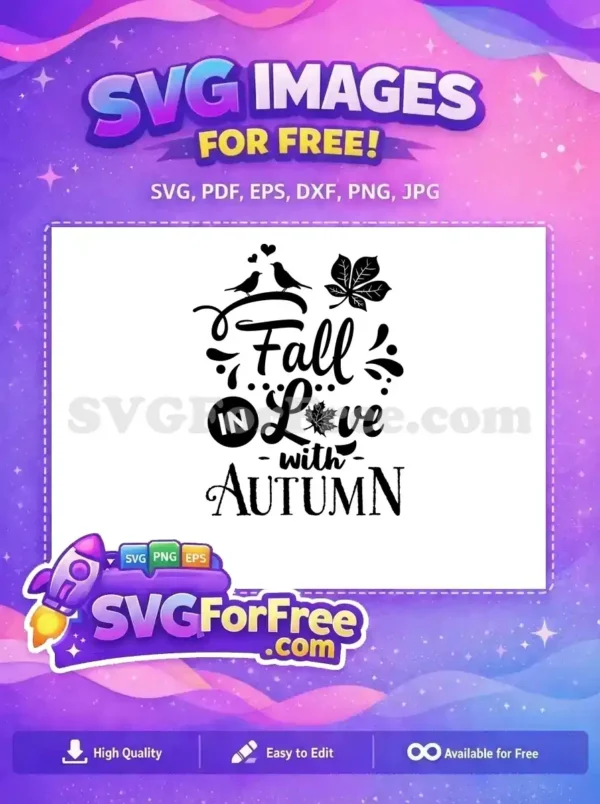 Free Loving Birds Free Autumn Leaf Thanksgiving Quotes Free SVG