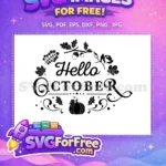 Free Fall Leaves Free October Pumpkin Fall Thanksgiving Quotes Free SVG - Instant Download