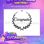 Free Cursive Congrats Free Black Laurel Wreath Fall Thanksgiving Quotes Free SVG - Instant Download