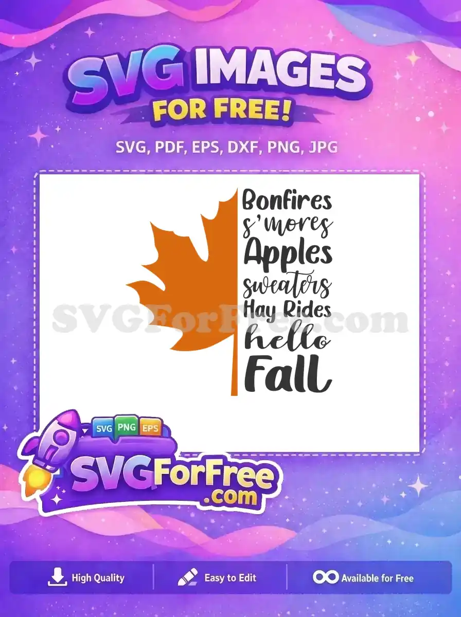 Free Orange Maple Leaf Free Fall Activities Quotes Thanksgiving Free SVG