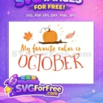 Free Orange Pumpkin Free Autumn Leaves Fall Thanksgiving Quote Free SVG - Instant Download